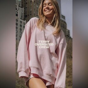 Daily Drills Light Pink Terry Cloth Crew